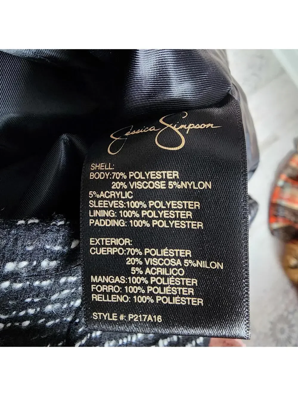 FLAWLESS Jessica Simpson girls Black White Tweed Wool Blend Coat 10